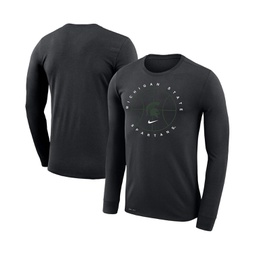 Mens Black Michigan State Spartans Basketball Icon Legend Performance Long Sleeve T-shirt