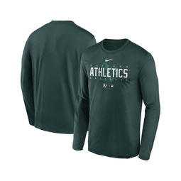 Mens Green Oakland Athletics Authentic Collection Team Logo Legend Performance Long Sleeve T-shirt