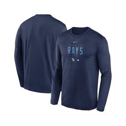 Mens Navy Tampa Bay Rays Authentic Collection Team Logo Legend Performance Long Sleeve T-shirt