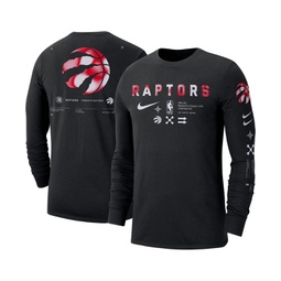 Mens Black Toronto Raptors Essential Air Traffic Control Long Sleeve T-shirt