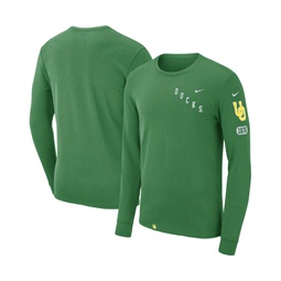 Mens Green Oregon Ducks Repeat Logo 2-Hit Long Sleeve T-shirt