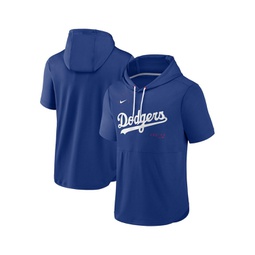 Mens Royal Los Angeles Dodgers Springer Short Sleeve Team Pullover Hoodie