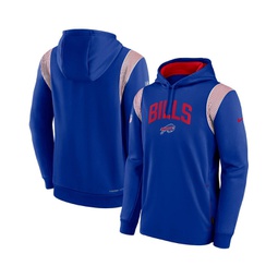 Mens Royal Buffalo Bills Sideline Athletic Stack Performance Pullover Hoodie