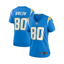 Womens Kellen Winslow Powder Blue Los Angeles Chargers Game Retired Player Jersey