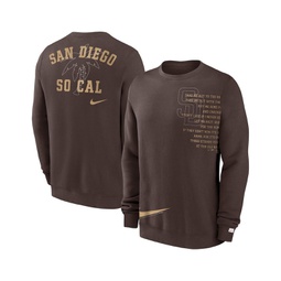 Mens Brown San Diego Padres Statement Ball Game Fleece Pullover Sweatshirt