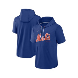 Mens Royal New York Mets Springer Short Sleeve Team Pullover Hoodie