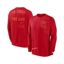 Mens Red St. Louis Cardinals Statement Ball Game Fleece Pullover Sweatshirt