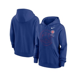 Womens Royal Chicago Cubs Big Game Pullover Hoodie