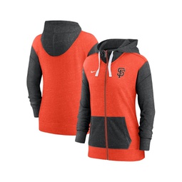 Womens Orange San Francisco Giants Full-Zip Hoodie