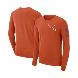 Mens Orange Clemson Tigers Repeat Logo 2-Hit Long Sleeve T-shirt