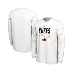 Mens White Oklahoma State Cowboys On Court Long Sleeve T-shirt