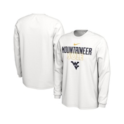 Mens White West Virginia Mountaineers On Court Long Sleeve T-shirt