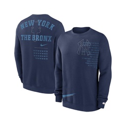 Mens Navy New York Yankees Statement Ball Game Fleece Pullover Sweatshirt