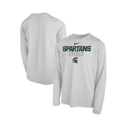 Big Boys and Girls White Michigan State Spartans Sole Bench T-shirt