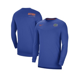 Mens Royal Florida Gators 2022 Coach Performance Long Sleeve V-Neck T-shirt