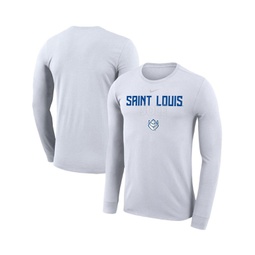 Mens and Womens White Saint Louis Billikens 2023 On Court Bench Long Sleeve T-shirt