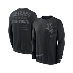 Mens Black Chicago White Sox Statement Ball Game Fleece Pullover Sweatshirt