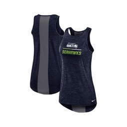 Womens College Navy Seattle Seahawks High Neck Performance Tank Top