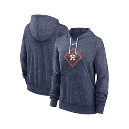 Womens Navy Houston Astros Diamond Icon Gym Vintage-Like Pullover Hoodie