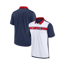 Mens White Navy Chicago White Sox Rewind Stripe Polo Shirt