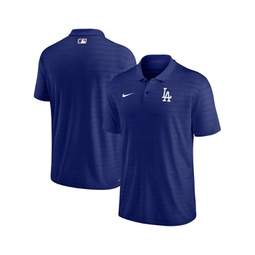 Mens Royal Los Angeles Dodgers Authentic Collection Victory Striped Performance Polo Shirt