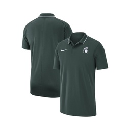 Mens Green Michigan State Spartans Coaches Performance Polo Shirt