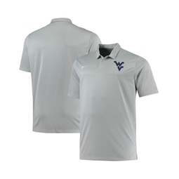 Mens Heathered Gray West Virginia Mountaineers Big and Tall Performance Polo Shirt