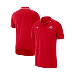 Mens Scarlet Ohio State Buckeyes 2023 Coaches Performance Polo Shirt