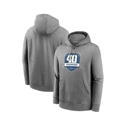 Mens Heather Gray Indianapolis Colts 40th Anniversary Club Pullover Hoodie