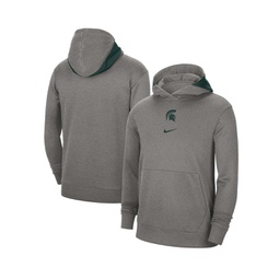 Mens Heather Gray Michigan State Spartans Team Basketball Spotlight Performance Pullover Hoodie