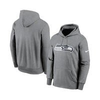 Mens Heathered Charcoal Seattle Seahawks Primary Logo Therma Pullover Hoodie