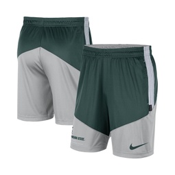 Mens Green Gray Michigan State Spartans Team Performance Knit Shorts