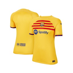 Womens Yellow Barcelona 2022/23 Fourth Breathe Stadium Replica jersey