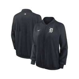 Womens Navy Detroit Tigers Authentic Collection Team Raglan Performance Full-Zip Jacket