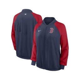 Womens Navy Boston Red Sox Authentic Collection Team Raglan Performance Full-Zip Jacket