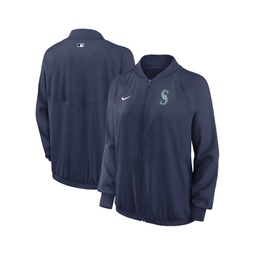 Womens Navy Seattle Mariners Authentic Collection Team Raglan Performance Full-Zip Jacket