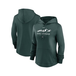 Womens Green Colorado Rockies City Connect Pregame Performance Pullover Hoodie