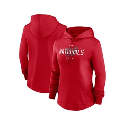 Womens Red Washington Nationals Authentic Collection Pregame Performance Pullover Hoodie