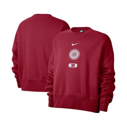 Womens Crimson Oklahoma Sooners Vault Every Day Fleece Pullover Sweatshirt