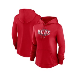 Womens Red Cincinnati Reds Authentic Collection Pregame Performance Pullover Hoodie