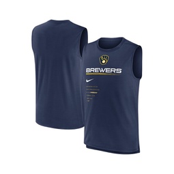 Mens Navy Milwaukee Brewers Exceed Performance Tank Top