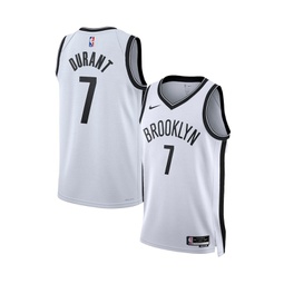 Mens and Womens Kevin Durant White Brooklyn Nets Swingman Jersey - Association Edition