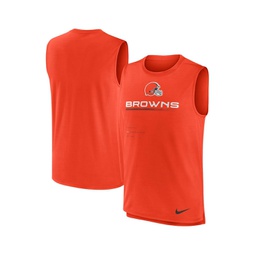 Mens Orange Cleveland Browns Muscle Trainer Tank Top