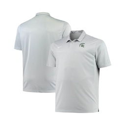 Mens Heathered Gray Michigan State Spartans Big and Tall Performance Polo Shirt