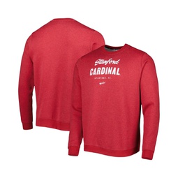 Mens Cardinal Stanford Cardinal Vault Stack Club Fleece Pullover Sweatshirt