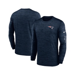 Mens Navy New England Patriots Velocity Long Sleeve T-shirt
