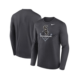 Mens Anthracite Chicago White Sox Icon Legend Performance Long Sleeve T-shirt