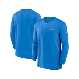 Mens Powder Blue Los Angeles Chargers 2023 Sideline Performance Long Sleeve Quarter-Zip Top