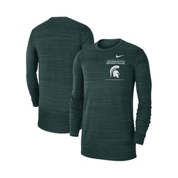 Mens Green Michigan State Spartans 2021 Sideline Velocity Performance Long Sleeve T-shirt