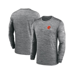 Mens Anthracite Cleveland Browns Velocity Long Sleeve T-shirt